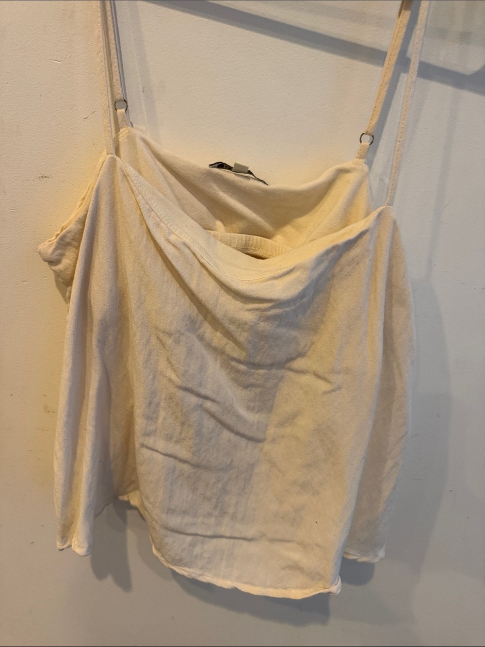Z Supply Cream Cowl Neck Spaghetti Strap Camisole
